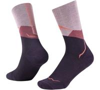 Buff| Calcetines LW Merino Wool Crew Ligeros, Senderismo, Resistencia Natural, Comodidad, Acolchado, S, Rosa