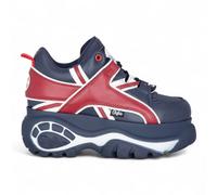Buffalo 1339-14 Mujer Azul Rojo Piel Sintética Plataforma Gruesa Zapatillas