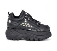 Buffalo 1339-14 Punk Mujeres Zapatillas Negras Con Estudio Plataforma Gruesa