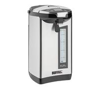 Buffalo Airpot eléctrico manos libres de 4,7 litros, dispensador de café, bebidas calientes, dispensación manos libres, hervido automático, bloqueo de seguridad HF155