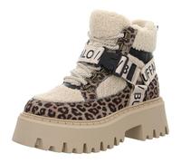 Buffalo Aspen Com Mid Warm Suede/Fur, Botas para mujer, Beige Leo Negro, 40 EU