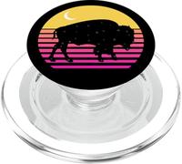 Buffalo Bison American Buffalo Black Moon Stars Gift PopSockets PopGrip para MagSafe