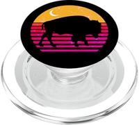 Buffalo Bison American Buffalo Black Moon Stars Gift PopSockets PopGrip para MagSafe