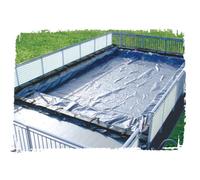 Buffalo Blizzard Blue/Black Rectangle Winter Cover | for use with Kayak or Fanta-Sea Pools | 6' Overlap (16' x 32')
