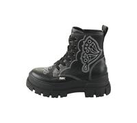 BUFFALO Botines con cordones 'Aspha' negro / blanco 38 EUR