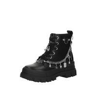 BUFFALO Botines con cordones 'ASPHA' negro / plata 39 negro / plata