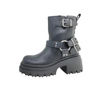Buffalo Botines de Piel Bravr Biker Negro