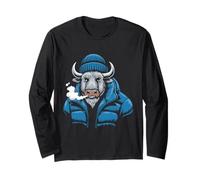 Buffalo Camiseta para Hombres New York Buffalo Bison Retro Manga Larga