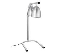 Buffalo DF626 - Lámpara doble de calor infrarrojo para alimentos 500 W portátil y ajustable con reflector de aluminio, ideal para catering móvil o eventos