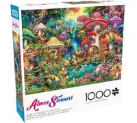 Buffalo Games - Aimee Stewart - Merry Mushroom Village Picnic - 1000 Piece Jigsaw Puzzle for Adults -Challenging Puzzle Perfect for Game Nights - Finished Size is 26.75 x 19.75