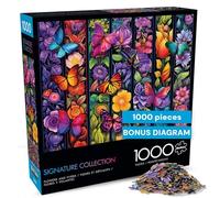 Buffalo Games - Bigelow Illustrations - Flores y Flyers - Rompecabezas de 1000 Piezas para Adultos - Rompecabezas desafiante Noches de Juegos - El tamaño Final es de 26.75 x 19.75