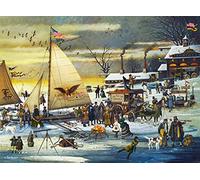 Buffalo Games - Charles Wysocki - Jinetes de Hielo en la bahía de Chesapeake - Rompecabezas de 1000 Piezas