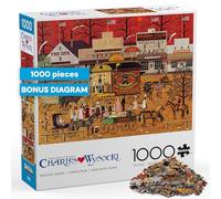 Buffalo Games Charles Wysocki - Smooth Talker - Rompecabezas de 1000 piezas - Rompecabezas coloridos para adultos - Piezas cortadas con precisión, hermosas obras de arte y horas de diversión