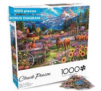 Buffalo Games - Chuck Pinson - Free to Roam - Rompecabezas de 1000 Piezas para Adultos, Rompecabezas desafiante Noches de Juegos, tamaño Terminado 26.75 x 19.75 Pulgadas