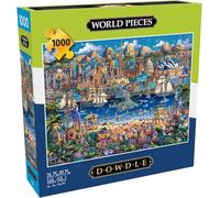 Buffalo Games - Dowdle - World Pieces - Rompecabezas de 1000 Piezas para Adultos - Rompecabezas desafiante Noches de Juegos - El tamaño Final es de 26.75 x 19.75 Pulgadas