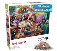 Buffalo Games - Eduard - Dog Days - Naughty Pets - Rompecabezas de 750 Piezas para Adultos - Rompecabezas desafiante Noches de Juegos - El tamaño Final es de 24.00 x 18.00