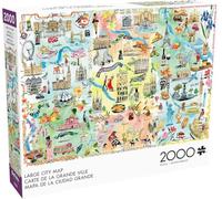 Buffalo Games - Fay Ford - Large City Map - 2000 Piece Jigsaw Puzzle for Adults - Challenging Puzzle Perfect for Game Nights - Finished Size is 38.50 x 26.50
