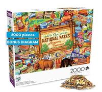Buffalo Games - Kate Ward Thacker - Nuestro Collage de Parques Nacionales - Rompecabezas de 2000 Piezas para Adultos - Rompecabezas desafiante Noches de Juegos - El tamaño Final es de