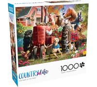 Buffalo Games - Larry Jones - Fun Times at The Farm - 1000 Piece Jigsaw Puzzle for Adults -Challenging Puzzle Perfect for Game Nights - Finished Size is 26.75 x 19.75