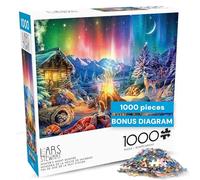 Buffalo Games - Winter 's Night Bonfire - Rompecabezas de 1000 Piezas para Adultos, Rompecabezas desafiante Noches de Juegos, tamaño Terminado 26.75 x 19.75 Pulgadas