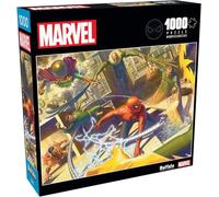 Buffalo Games - Marvel - Spider-Man vs. Sinister Six - Rompecabezas de 1000 Piezas para Adultos, Rompecabezas desafiante Noches de Juegos, el tamaño Final es de 26.75 x 19.75 Pulgadas