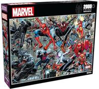 Buffalo Games - Marvel - Spider-Verse - Rompecabezas de 2000 Piezas para Adultos, Rompecabezas desafiante Noches de Juegos. El tamaño del Rompecabezas Terminado es de 38.50 x 26.50