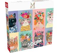 Buffalo Games - MIA Charro - Coronas de Gato Coloridas - Rompecabezas de 500 Piezas para Adultos, Rompecabezas desafiante Noches de Juegos