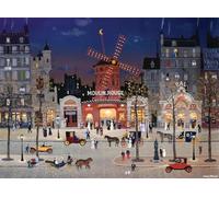 Buffalo Games - Michel Delacroix - Le Moulin Rouge - Rompecabezas de 1000 Piezas para Adultos, Rompecabezas desafiante Noches de Juegos, el tamaño del Rompecabezas Terminado es de 26.75