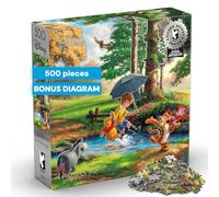 Buffalo Games - Rompecabezas de 500 piezas de Winnie the Pooh de Disney, obra de arte de Thomas Kinkade Studios, edición Silver Select Edition