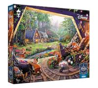 Ceaco - Sapphire Select - Disney - Blancanieves y los siete enanos - Rompecabezas de 1000 piezas - Desafiante y divertido - Tablero de rompecabezas de núcleo azul - Caja de exhibición de regalo