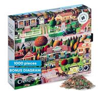 Buffalo Games Silver Select Charles Wysocki «Labor Day in Bungalowville» - Rompecabezas de 1000 piezas para adultos, rompecabezas desafiante ideal para noches de juegos; tamaño final 68 x 50 cm