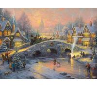 Buffalo Games - Thomas Kinkade - Spirit of Christmas - 1000 Piece Silver Select Jigsaw Puzzle - Festive Holiday Puzzles for Adults - Precision-Cut Pieces, Winter Artwork, Relaxing Fun