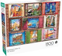 Buffalo Games- Ventanas Abiertas al Mundo Puzzle, Multicolor, L (2469)