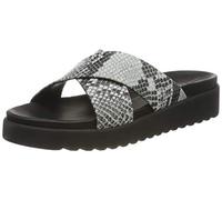 Buffalo Javia, Sandalias Planas Mujer, Negro/Blanco, 36 EU
