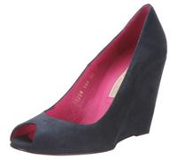 Buffalo London 10229-194 Kid Suede Camel 63 115833 - Zapatos de Vestir de Ante para Mujer, Color Azul, Talla 36