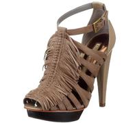 Buffalo London 15437-633 Kid Suede Patent SOF Black 01 105334 - Sandalias de Vestir de Ante para Mujer, Color Gris, Talla 38