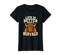 Buffalo Lover, Divertido Humor sobre bisontes y Vida Silvestre Camiseta gráfica económica