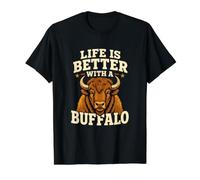 Buffalo Lover, Divertido Humor sobre bisontes y Vida Silvestre Camiseta gráfica económica