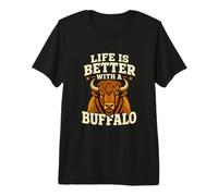Buffalo Lover, Divertido Humor sobre bisontes y Vida Silvestre Camiseta Premium