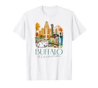 Buffalo New York Skyline, Recuerdo de la Ciudad de Buenos vecinos Camiseta