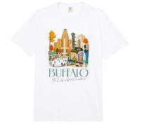 Buffalo New York Skyline, Recuerdo de la Ciudad de Buenos vecinos Comfort Colors Adult Heavyweight T-Shirt