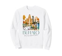 Buffalo New York Skyline, Recuerdo de la Ciudad de Buenos vecinos Sudadera