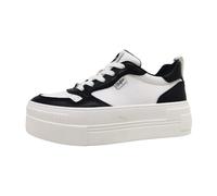 Buffalo Paired Court - Zapatillas deportivas para mujer, con cordones, color blanco, blanco y negro, 41 EU