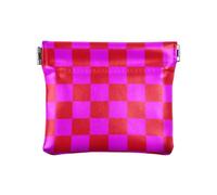 Buffalo Plaid Check Red Magenta PU Leather Small Coin Cute Card Cases Organizador de dinero para mujer, rojo, magenta (Buffalo Plaid Check Red Magenta), 1 size, Arte impreso