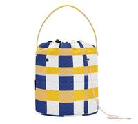 Buffalo Plaid Check Yellow Royal Blue Needle Storage Portable Knitting Accessory for Knitting Kit agujas de Crochet para tejer