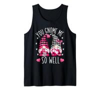 Buffalo Plaid GNOME For Women Men Funny Valentines Saying Camiseta sin Mangas