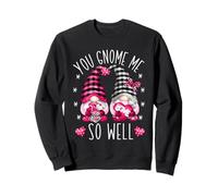 Buffalo Plaid GNOME For Women Men Funny Valentines Saying Sudadera