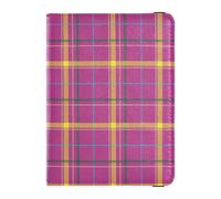 Buffalo Plaid Plaid Plaid Check Scotland Purple Leather Passport and Vacunine Card Wallet Combo Travel Documents Organizer, Varios colores, 1 size, Casual