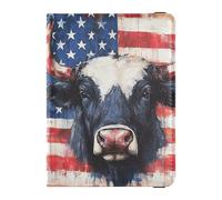 Buffalo Plaid USA Stars Patriotic 4 July Leather Passport Holder for Travel Large Capacity Passport Covers for Men Business Travel