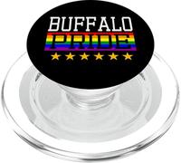 Buffalo Pride New York Gay Lesbianas Queer LGBT Rainbow Flag PopSockets PopGrip para MagSafe